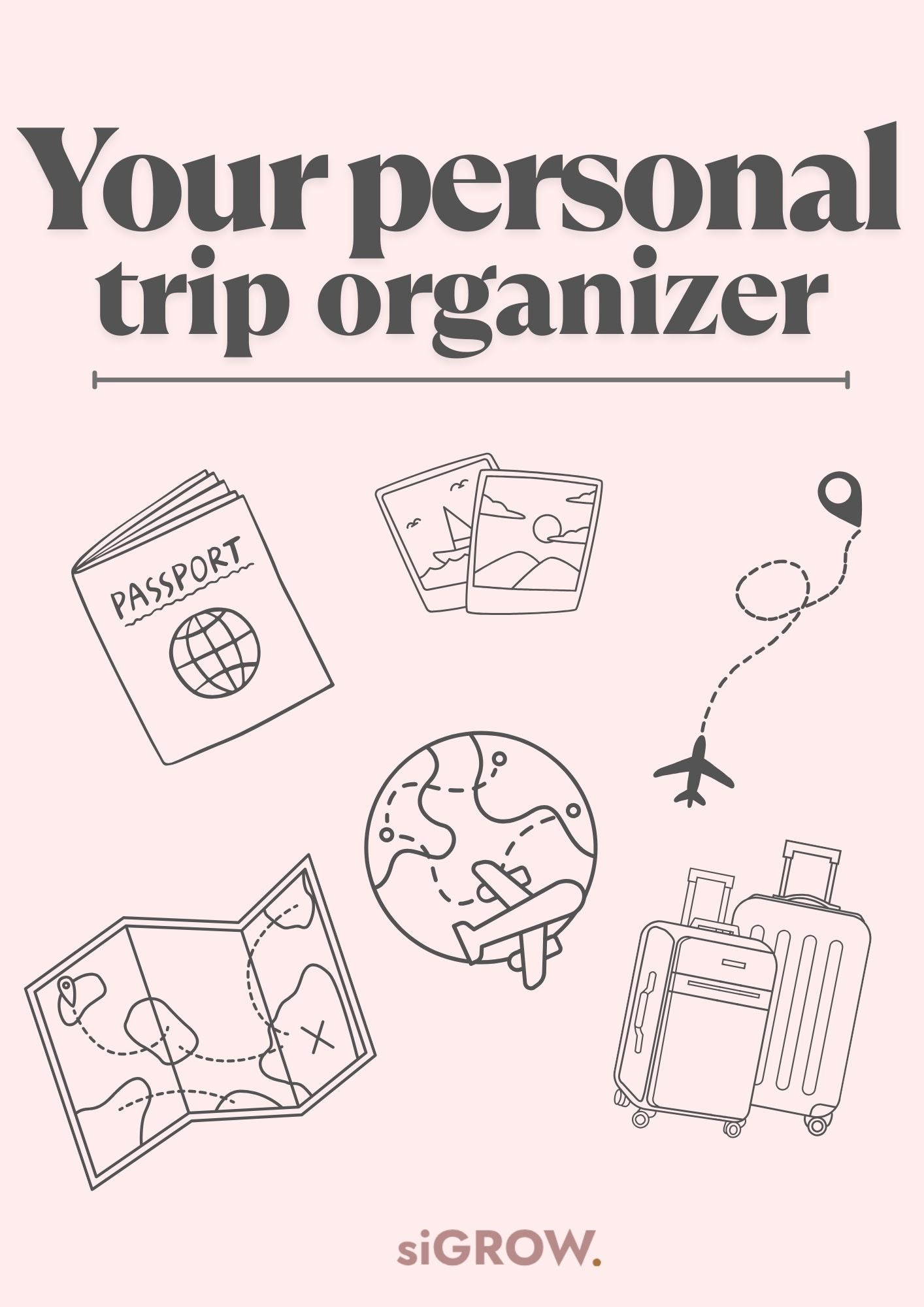 Printable travel planner – 20+ pages | PDF download